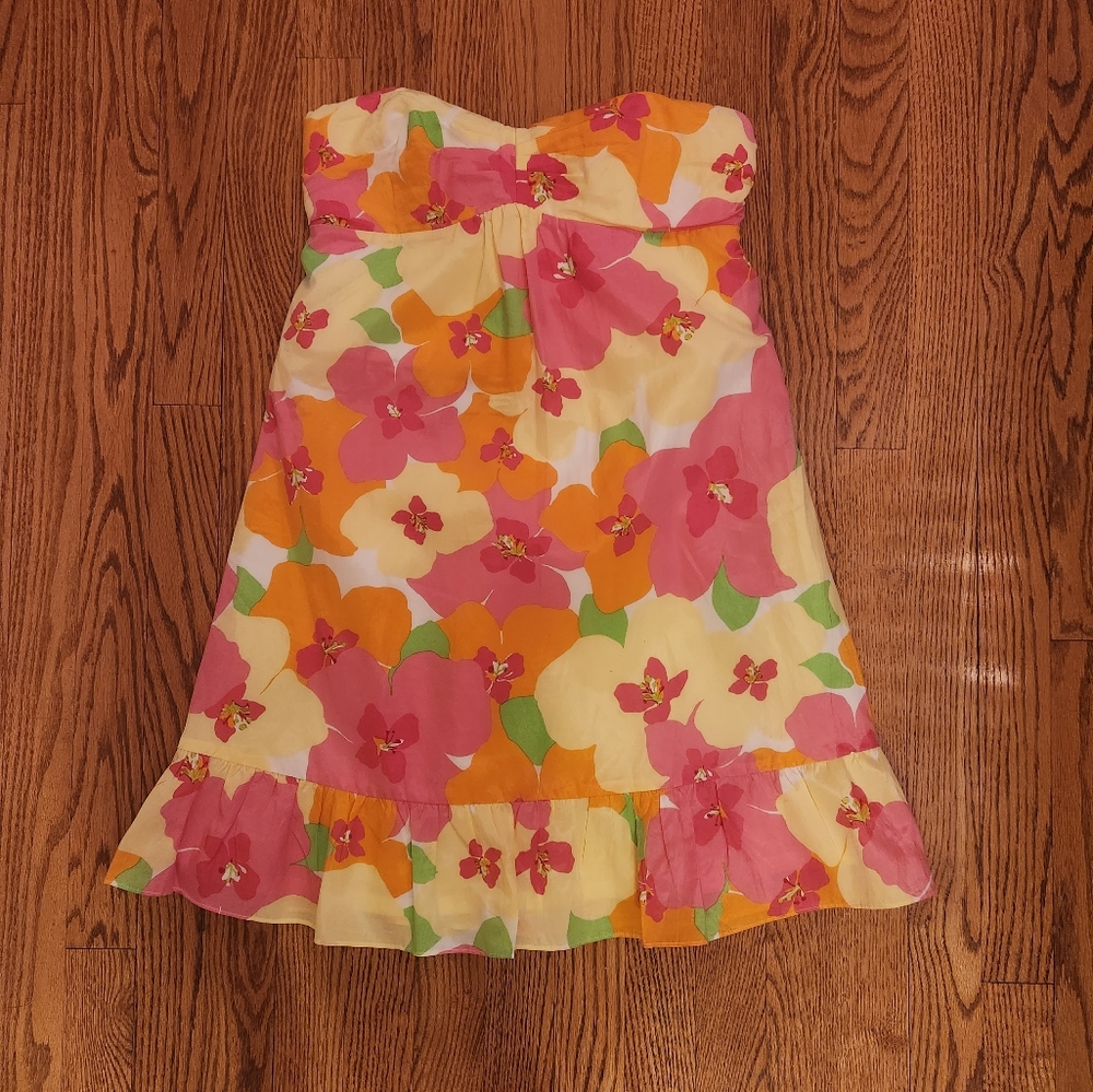 Lilly Pulizter Pink Floral Punch Mini Dress 2